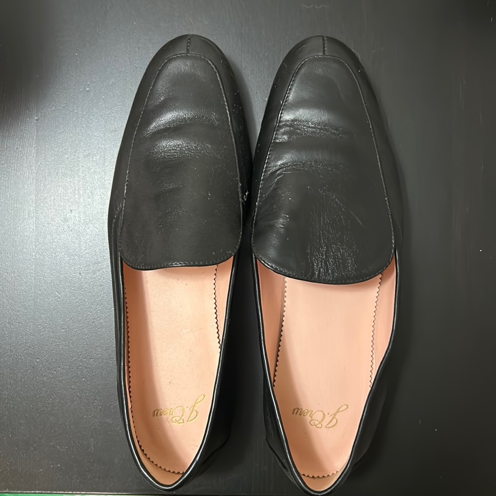 J. Crew Black Leather Loafers
